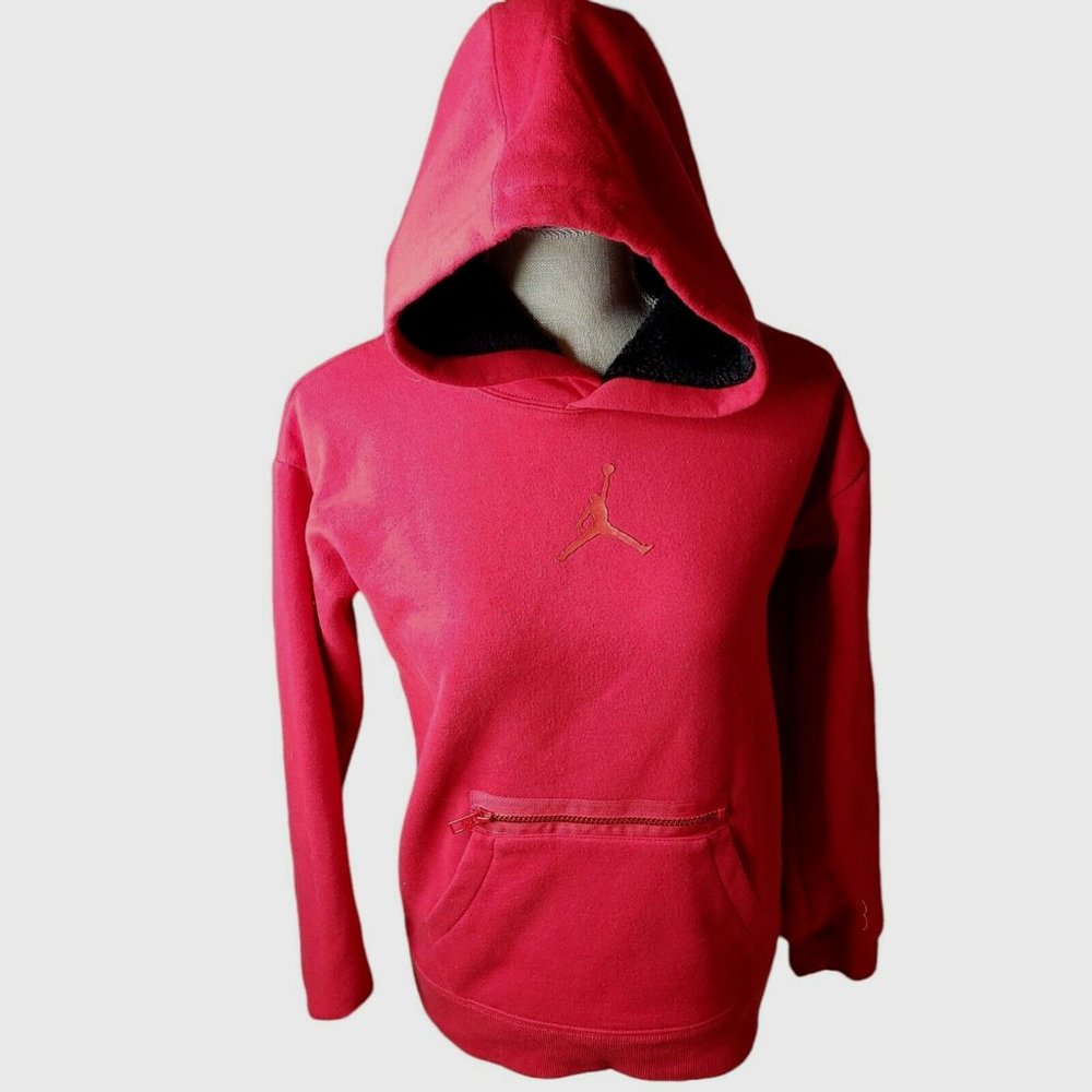 Jordan Nike boys Metal Man Kangaroo Pouch Hoodie Lrg